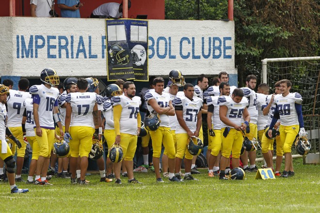 Jogo do Guardians Saints X Coritiba Crocodiles no campo do Imperial Futebol Clube | Antônio More/Gazeta do Povo
