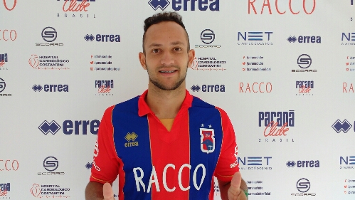 Diego Tavares durante apresentação no Tricolor | /Divulgação Paraná Clube