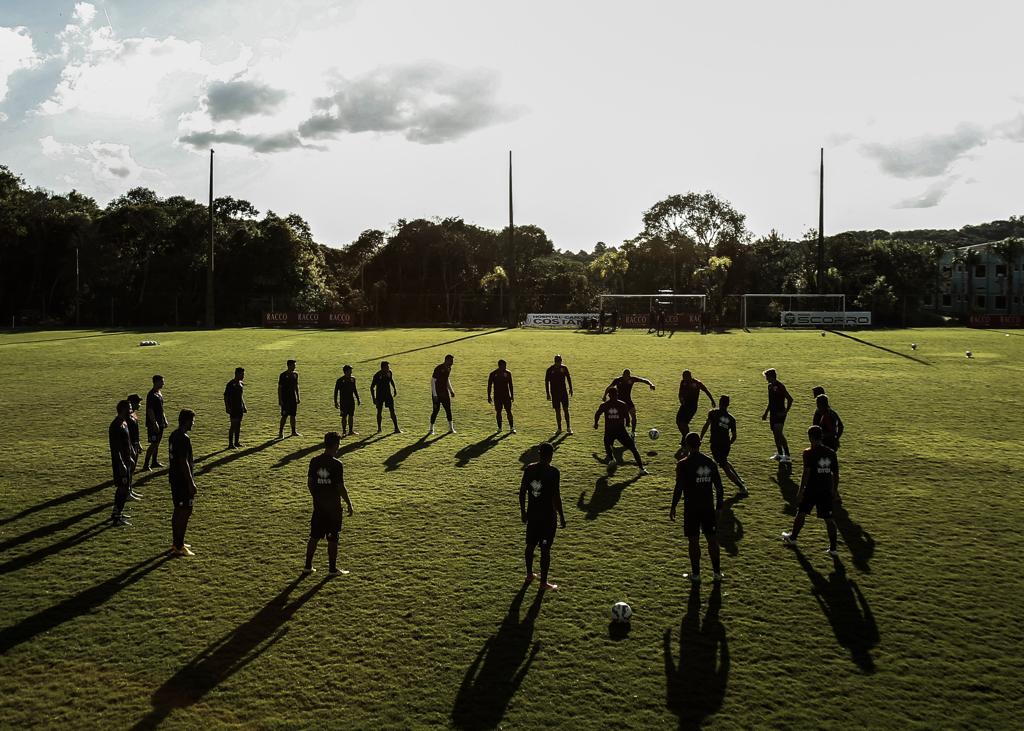 Treino do Paraná: time fala em ignorar vantagem contra o Estanciano para não se complicar. | Daniel Castellano/Gazeta do Povo