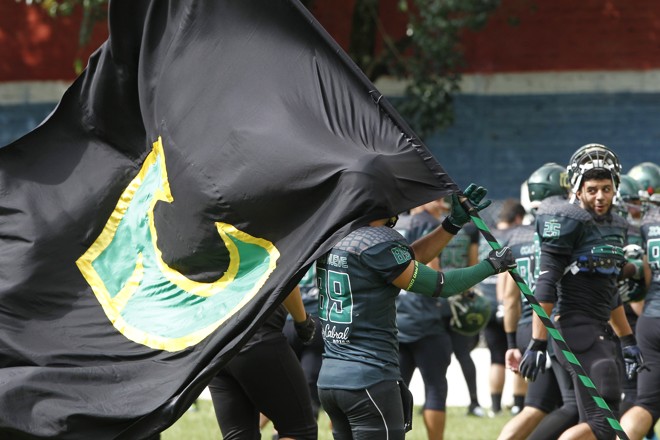 Jogo do Guardians Saints X Coritiba Crocodiles no campo do Imperial Futebol Clube | Antônio More/Gazeta do Povo
