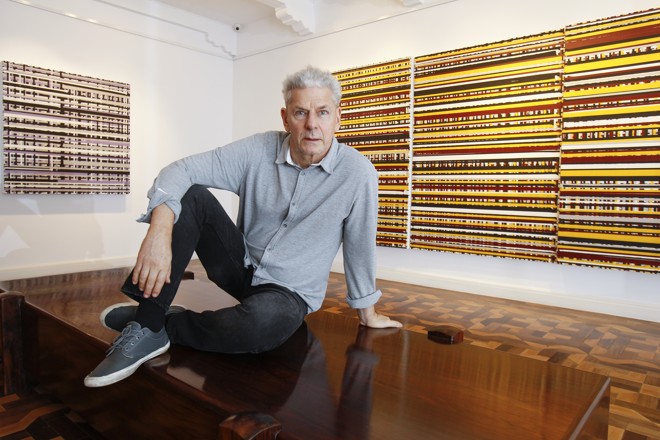 Daniel Feingold traz grades cromáticas em suas obras | Daniel Castellano/Gazeta do Povo