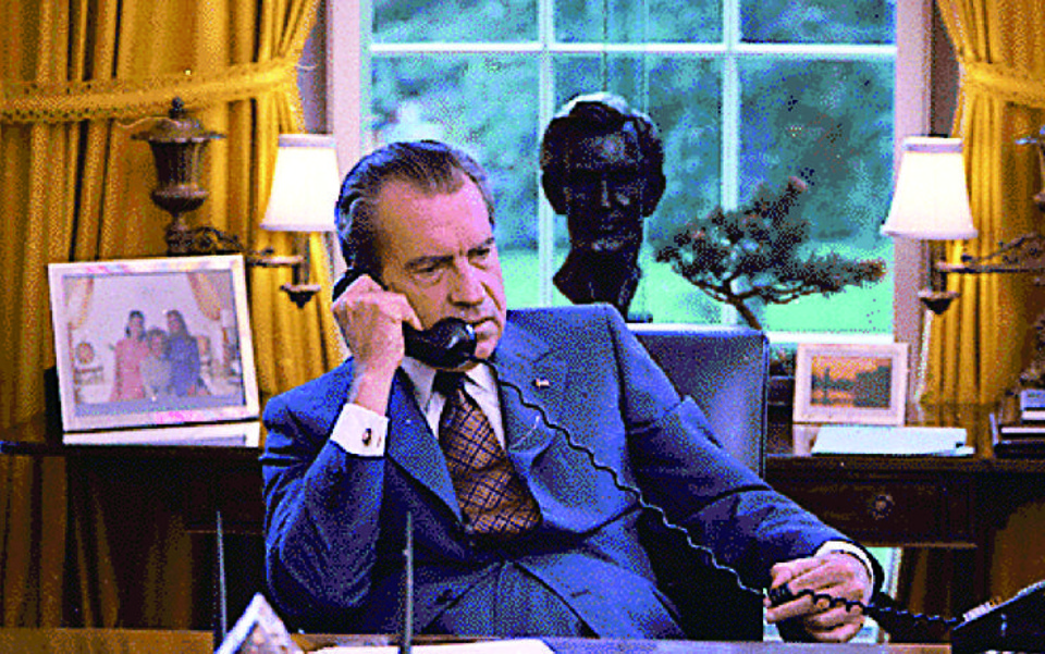 Richard Nixon: reeleito, foi obrigado a renunciar em meio a denúncias graves que cercaram seu derradeiro mandato. | CLH/HK/HO
