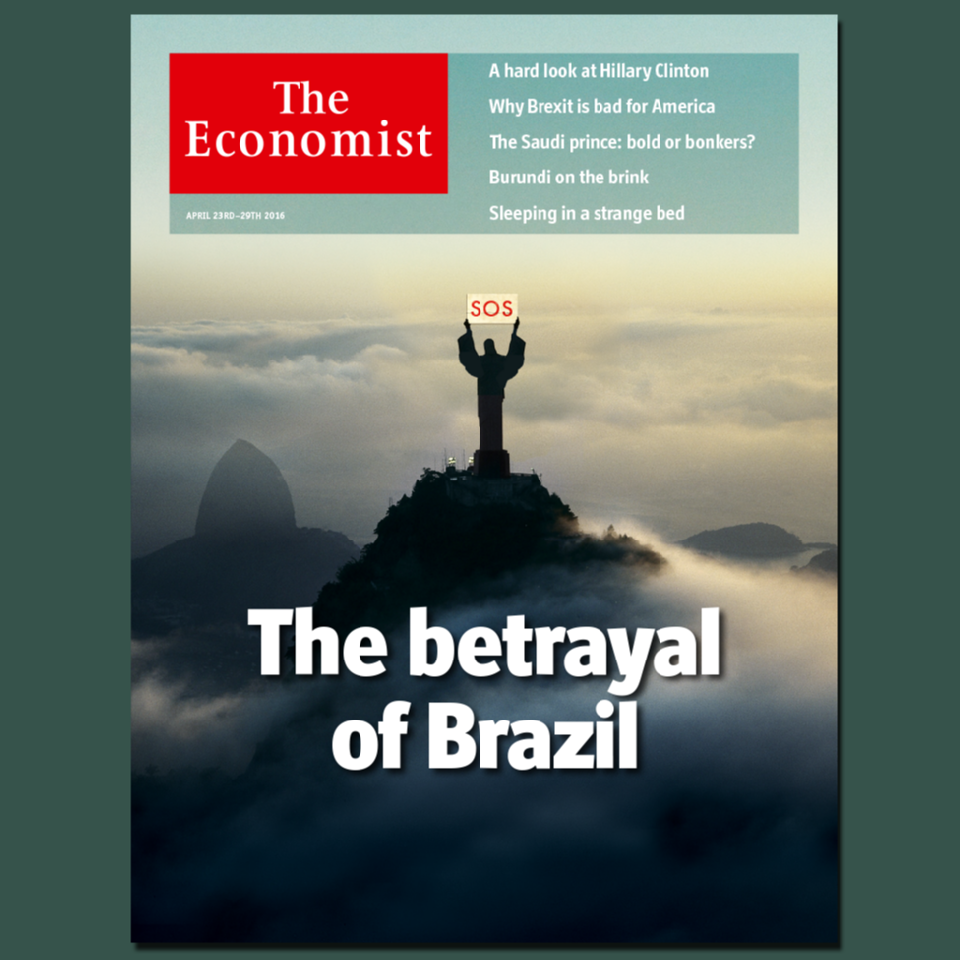 Edição deste fim de semana volta a colocar a crise política brasileira como manchete | /Reprodução/The Economist