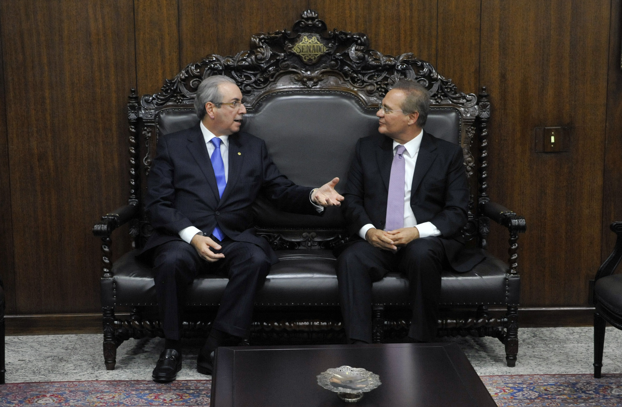 Eduardo Cunha e Renan Calheiros: mesmo partido, mas estilos diferentes para conduzir o processo de impeachment | Luis Macedo/Câmara dos Deputados