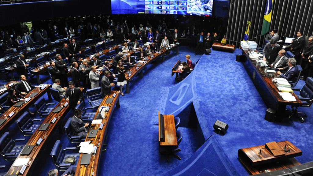 Plenário do Senado discutiu pela primeira vez o impeachment de Dilma nesta terça-feira (19). | Jonas Pereira/Agência Senado