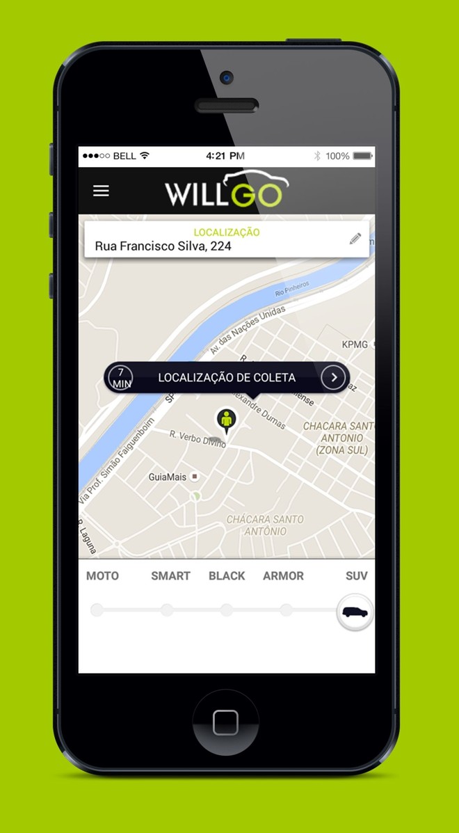 O app está disponível para download para sistemas Android e iOS. | WillGo/Divulgação