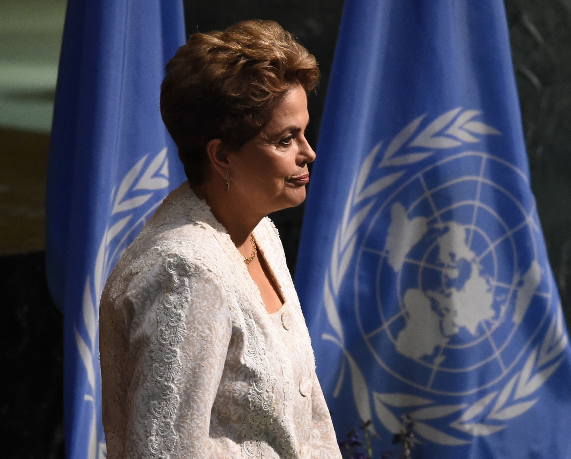 Dilma foi a Nova York para participar, na ONU, da assinatura dos Acordos de Paris. | Timothy A. Clary/AFP