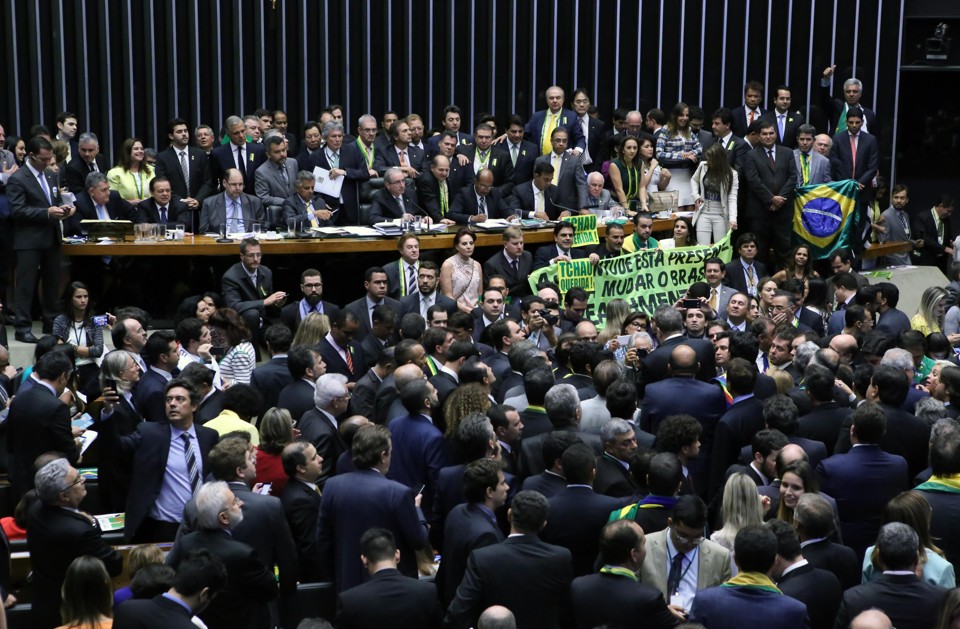 Plenário da Câmara no dia de aprovação do pedido de impeachment de Dilma | Divulgação/Antonio Augusto / Câmara dos Deputados/