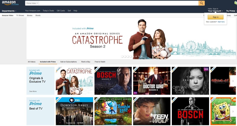 Amazon Prime Video custa US$ 8,99 mensais nos EUA | Reprodução/