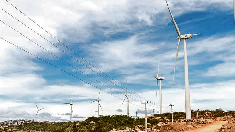 Parque eólico já em funcionamento na Bahia. Metade dos recursos para construção vieram do BNDES. |