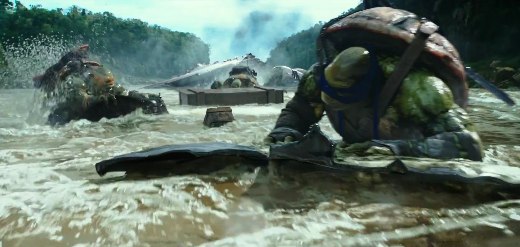 Tartarugas Ninja em ação nas Cataratas do Iguaçu | Reprodução/YouTube