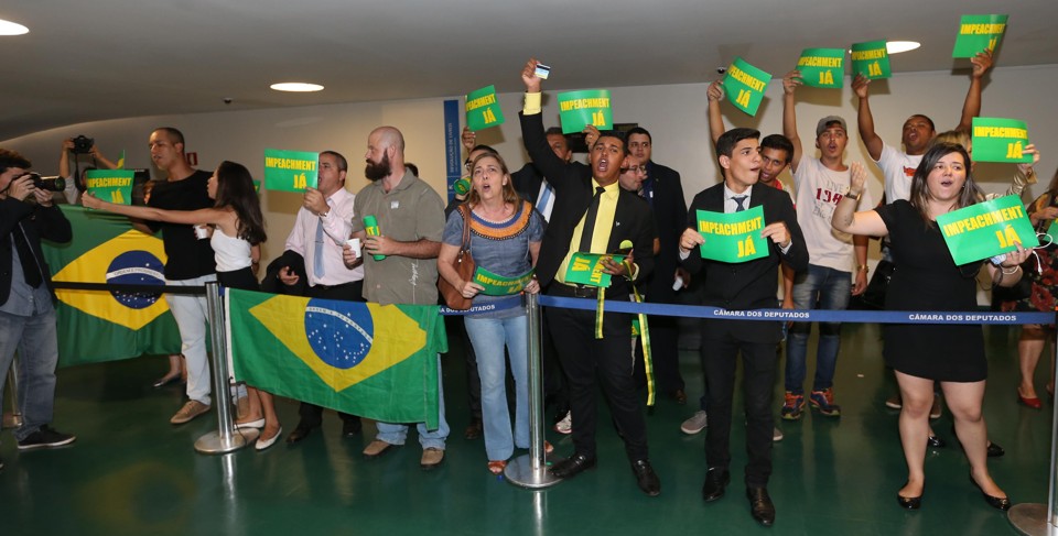 Manifestação na Câmara pró-impeachment: deputados acusam o governo. | Lula Marques/Agência PT