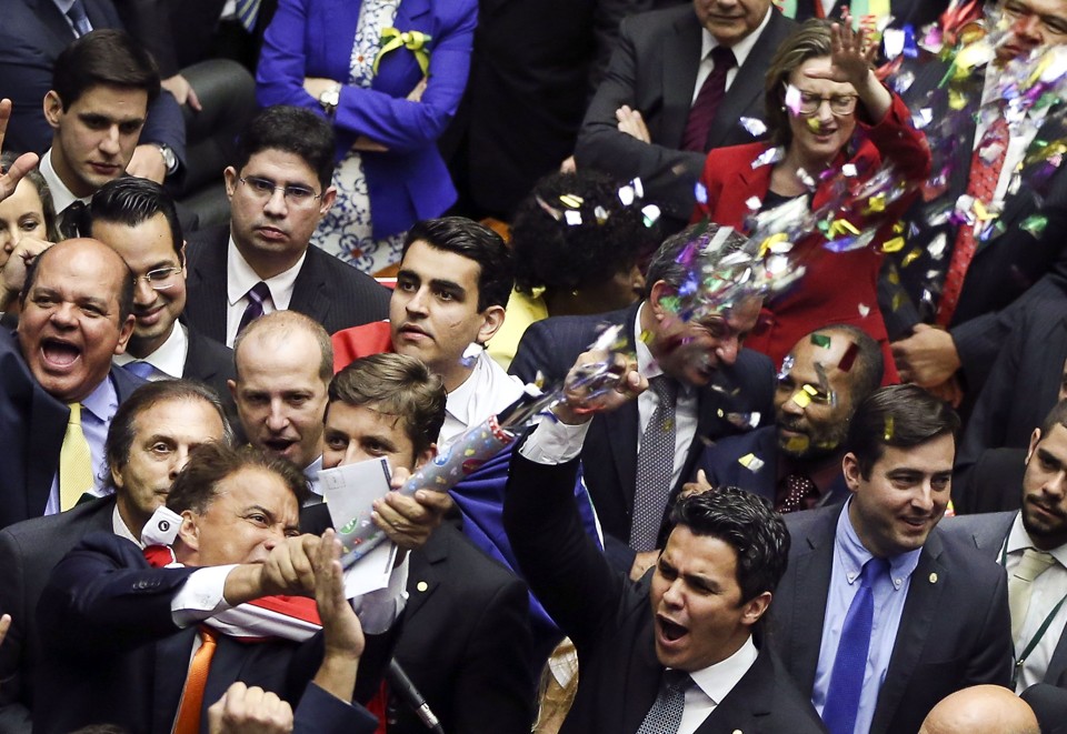 Deputados durante a votação do impeachment | Agência Brasil/