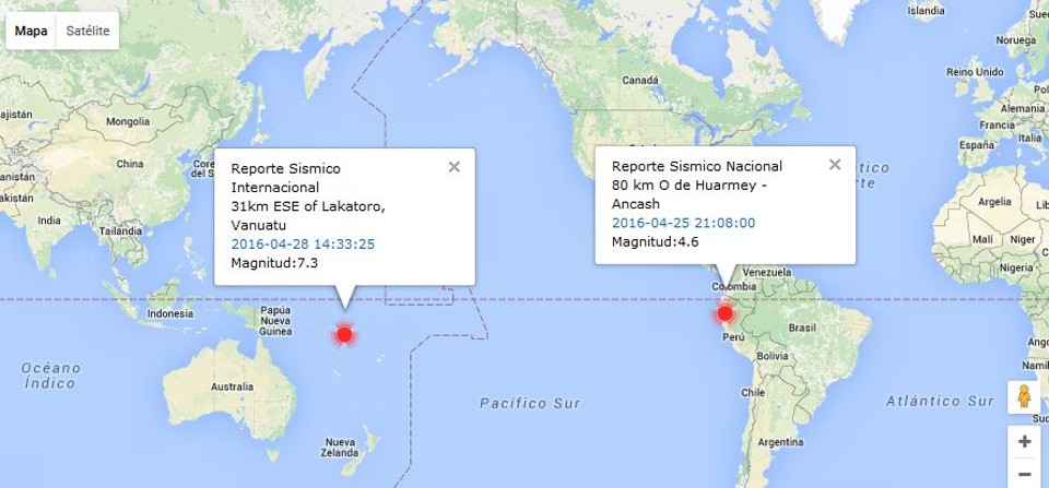 | Reprodução/Centro Nacional de Alerta de Tsunami