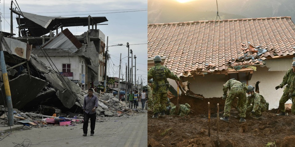 Estragos deixados no Equador e no Japão | Rodrigo Buendia e Kazuhiro NogiI/AFP