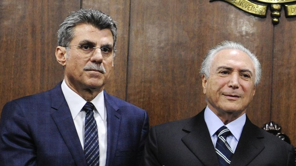 Romero Jucá e Michel Temer entregaram projeto de revisão da meta fiscal ao Congresso nesta segunda-feira (23). | Jonas Pereira/Jonas Pereira/Agência Senado