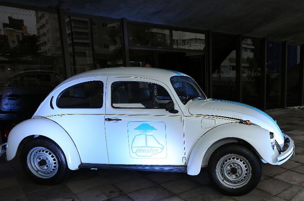 Fusca foi revitalizado e será exposto em todas as regionais como símbolo de um trabalho que revolucionou a agricultura no estado | Giuliano Gomes Roman/Divulgação