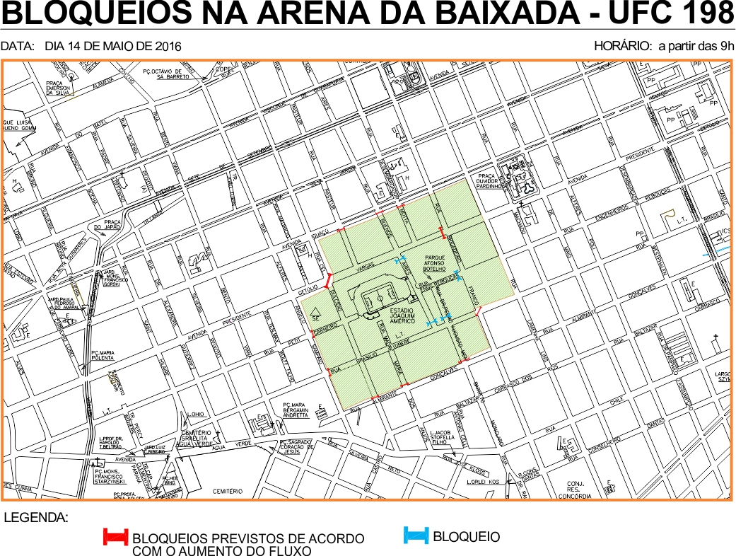Mapa divulgado pela prefeitura de Curitiba. | Antonio Carlos Patitucci/