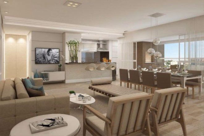 R$ 1.000.000: em construção no Cabral, o empreendimento de torre única oferece apartamentos de 120 m² com plantas de três suítes. No que se refere ao estacionamento, os compradores podem optar por duas ou três vagas de garagem. Entre as áreas comuns, o condomínio conta com piscina coberta e aquecida, quadra, salão de festas, brinquedoteca, fitness, lareira e observatório. | Divulgação/Olympian Negócios Imobiliários