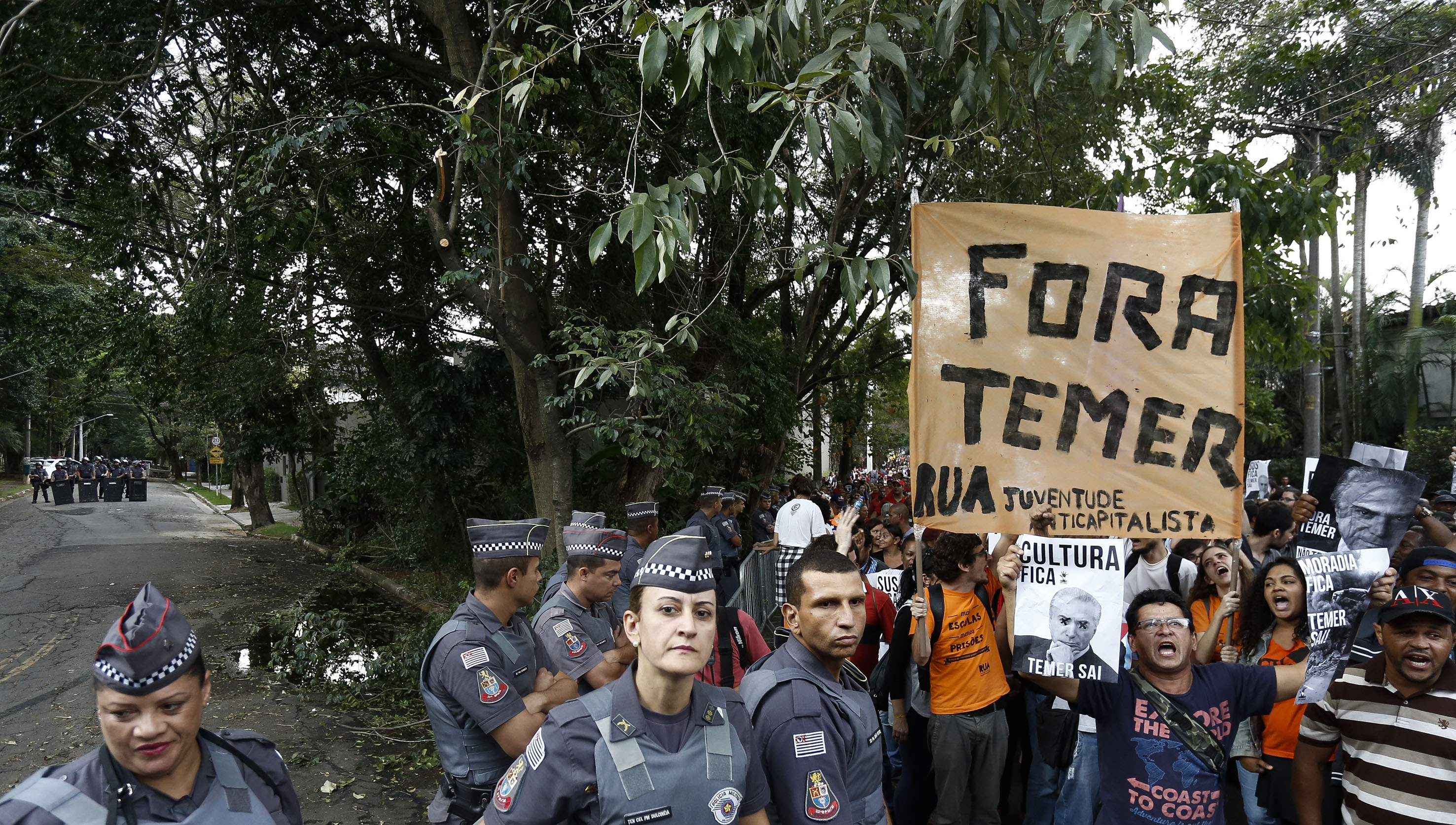 Manifestação contra Temer em São Paulo. | MIGUEL SCHINCARIOL/AFP