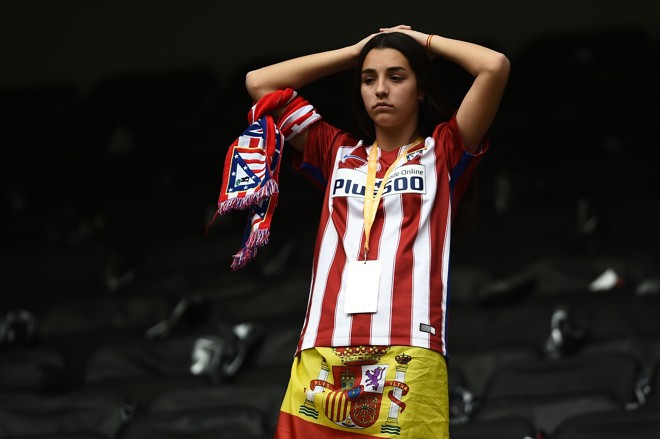 O Atlético perdeu duas vezes a final da Liga para o maior rival | FILIPPO MONTEFORTE/AFP