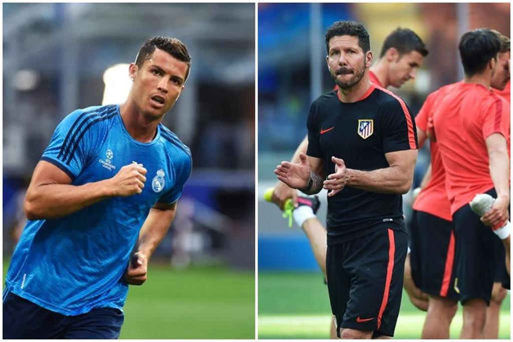 Cristiano Ronaldo e Diego Simeone: lados opostos na final. | /AFP
