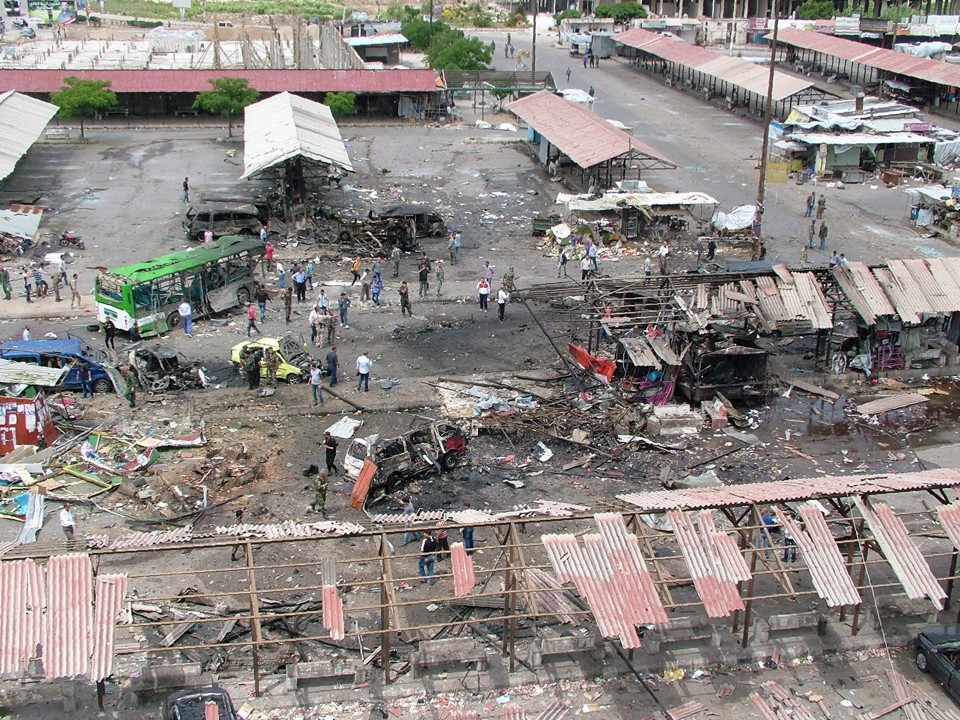 Estação de ônibus em Jableh foi destruída em ação reivindicada pelo Estado Islâmico | STRINGER/AFP