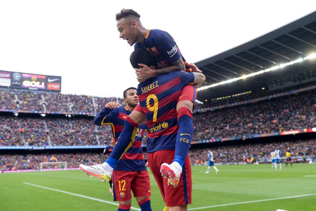 Neymar marcou o último gol do Barcelona na vitória sobre o Espanyol. | JOSEP LAGO/AFP