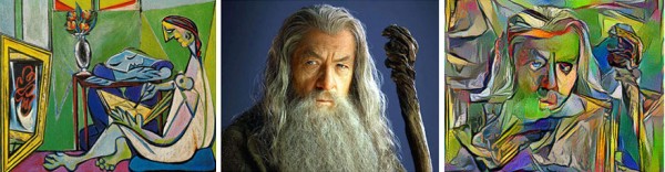 Tecnologia transformou Gandalf, de “O Senhor dos Anéis” em uma obra de Picasso | Divulgação