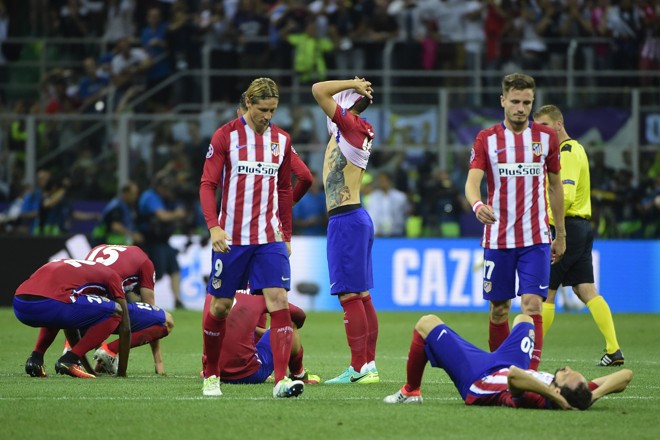 Apesar da luta, o Atlético novamente foi derrotado pelo Real na final | OLIVIER MORIN/AFP