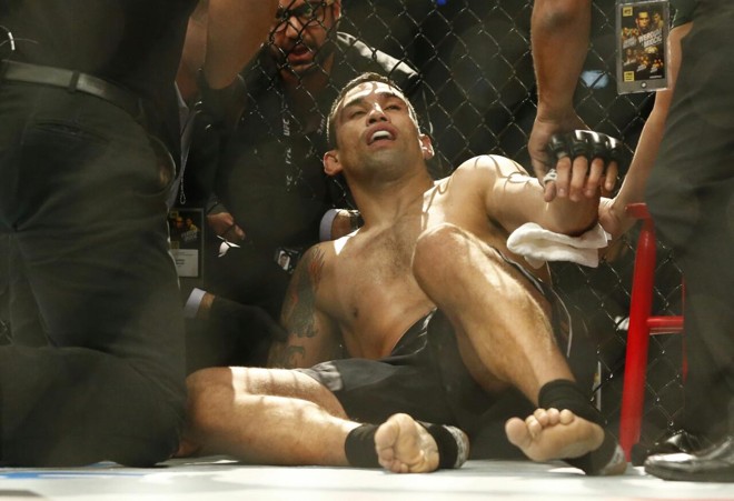 Werdum após o nocaute sofrido na última luta da noite. | Hugo Harada/Gazeta do Povo