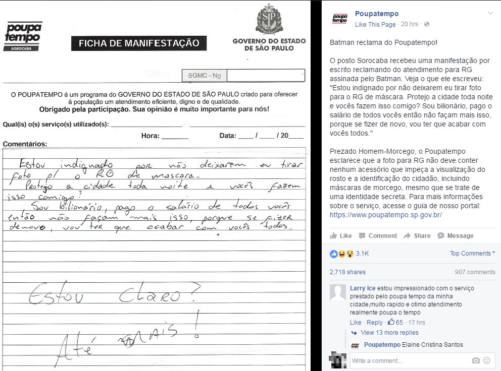 | Facebook/Reprodução