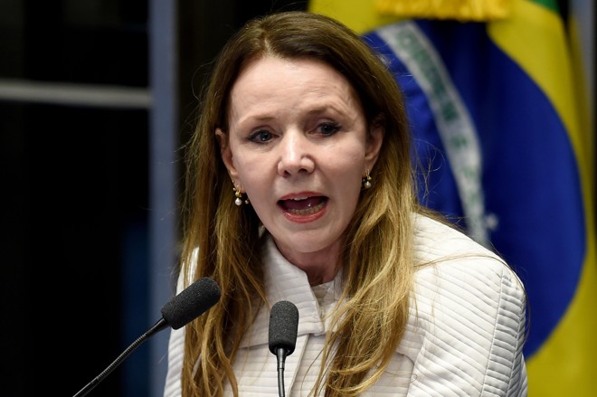 A senadora Vanessa Grazziotin (PCdoB) se pronunciou de forma contrária ao impeachment. | Evaristo Sá/AFP