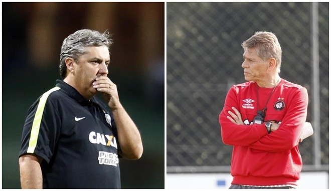 Gilson Kleina e Paulo Autuori: Coxa e Furacão entram em situações bem diferentes no Couto. | Albari Rosa e Aniele Nascimento/Gazeta do Povo