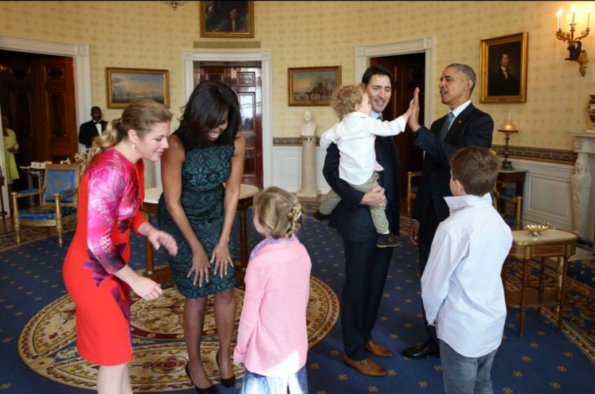 Encontro das famílias Trudeau e Obama | Premier Ministre du Canada/