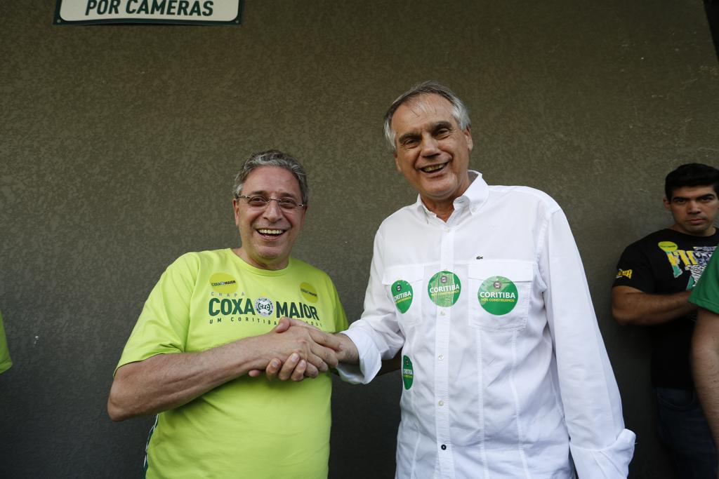 Bacellar e Vilson durante as eleições do Coritiba, no final de 2014. Clima cordial ficou no passado. | Henry Milléo/Gazeta do Povo