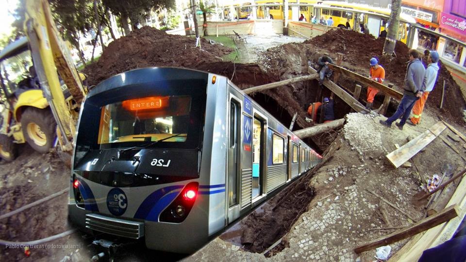 Montagem feita por Pablo Contreras transforma cratera da Carlos Gomes em piada | Reprodução/Facebook Pablo Contreras