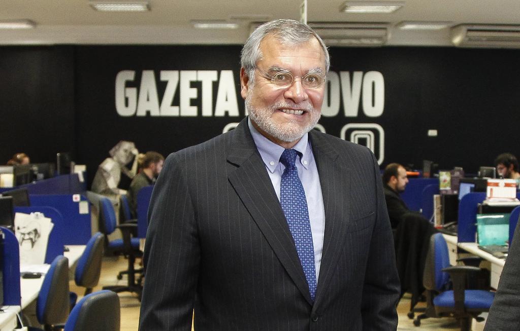 José Carlos Ugaz, presidente da Transparência Internacional, durante visita à Gazeta do Povo | Daniel Castellano/Gazeta do Povo