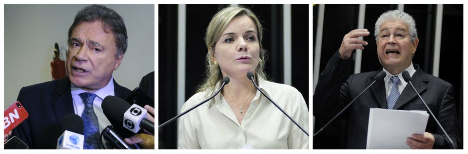 Alvaro, Gleisi e Requião: citados na Lava Jato. | Arquivo/Senado