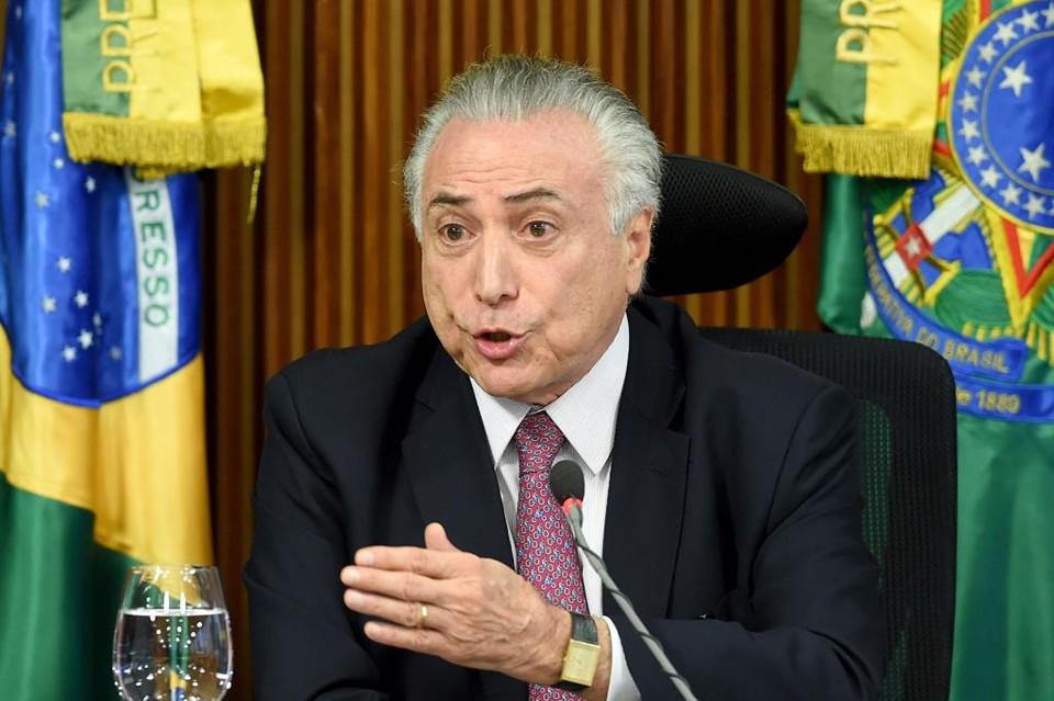 Temer fala durante a reunião com os governadores | EVARISTO SA/AFP
