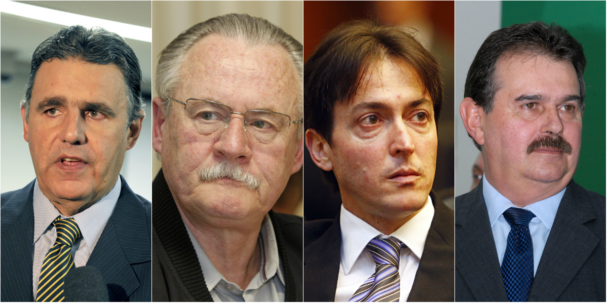 Da esq. para a dir.: Abelardo Lupion, Orlando Pessuti, Antonio Carlos Belinati e Cezar Silvestri | Montagem/Gazeta do Povo, Secom e Assessoria da Secretaria de Governo