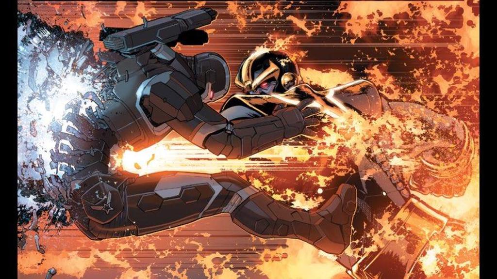 Máquina de Combate leva a pior contra Thanos | Marvel/Reprodução