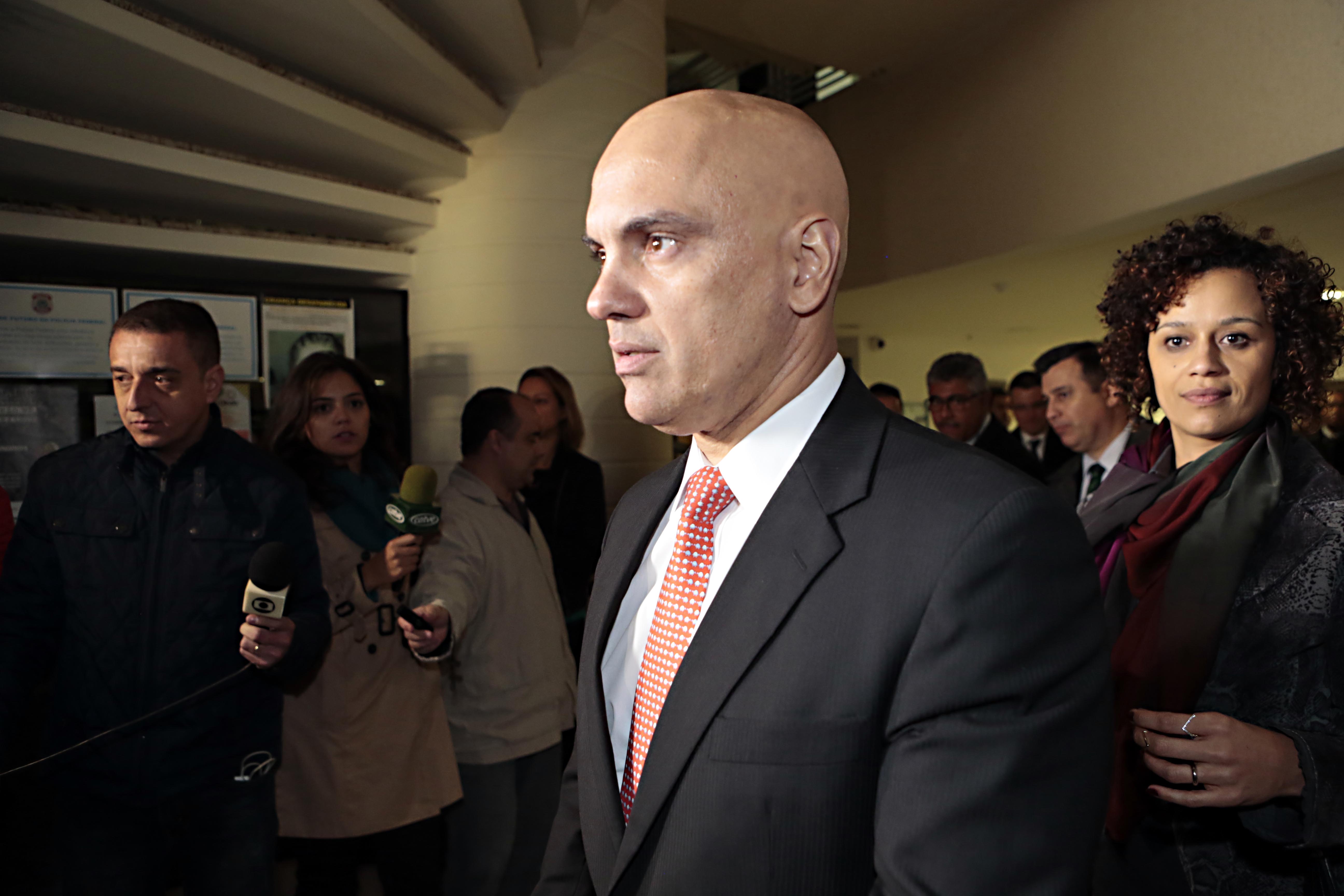 Ministro Alexandre de Moraes, em Curitiba: “Eles [integrantes da força-tarefa]  me indagaram se, na Olimpíada, haveria prejuízo de recursos humanos para operações da Lava Jato”. | Albari Rosa/Gazeta do Povo