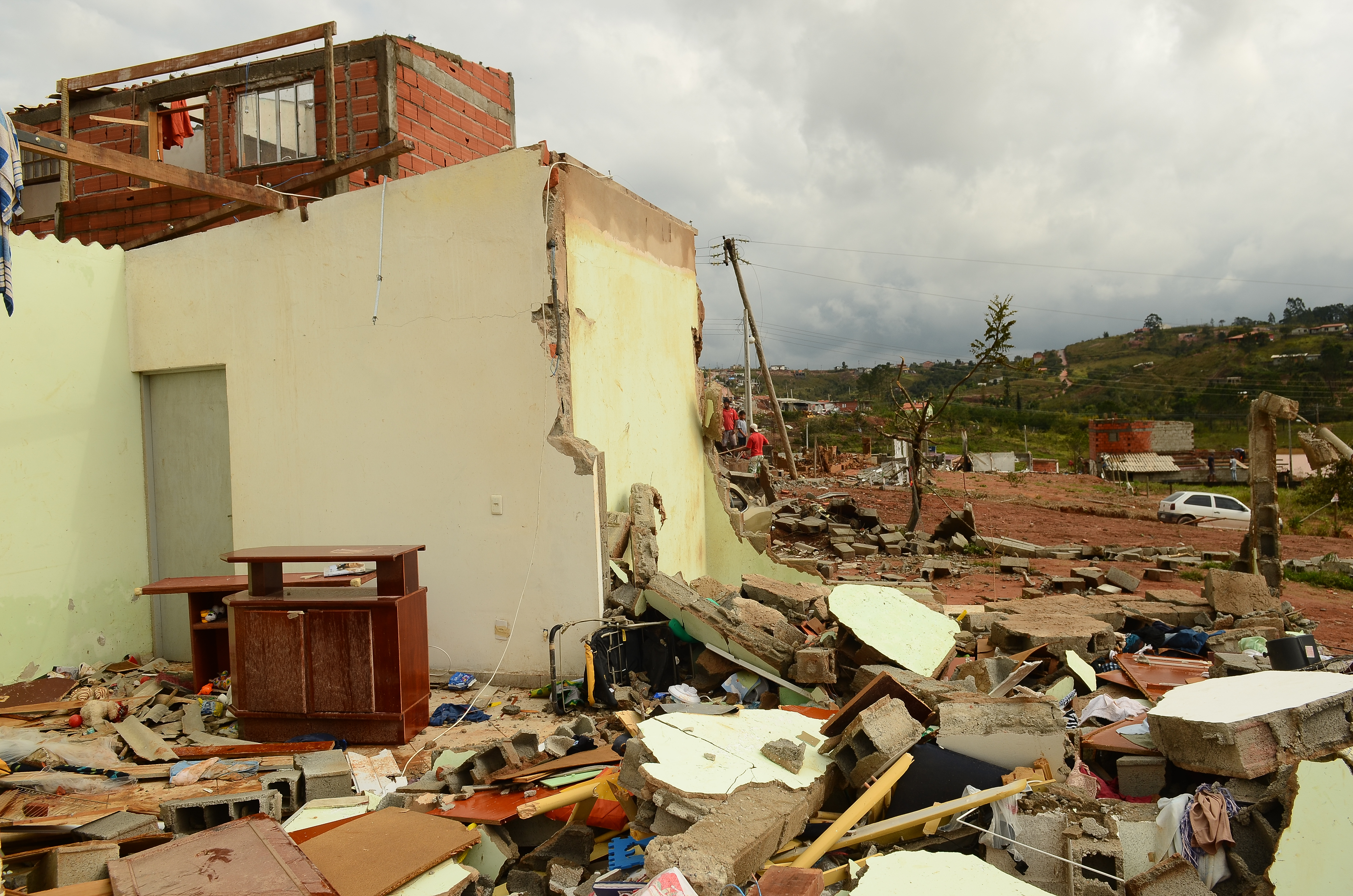 Devastação causada por forte ventania que atingiu o município de Jarinu, interior do estado de São Paulo, no dia 5 de junho. | Rovena Rosa/Agência Brasil