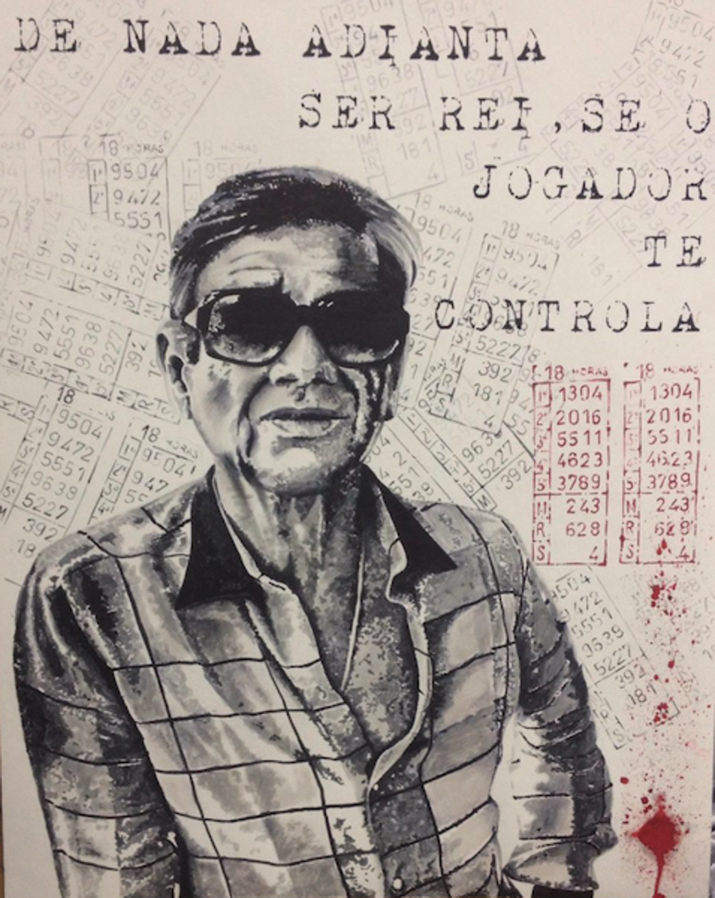 Castor de Andrade, o maior mafioso do Brasil , é retratado na exposição | Reprodução /Douglas Xamã