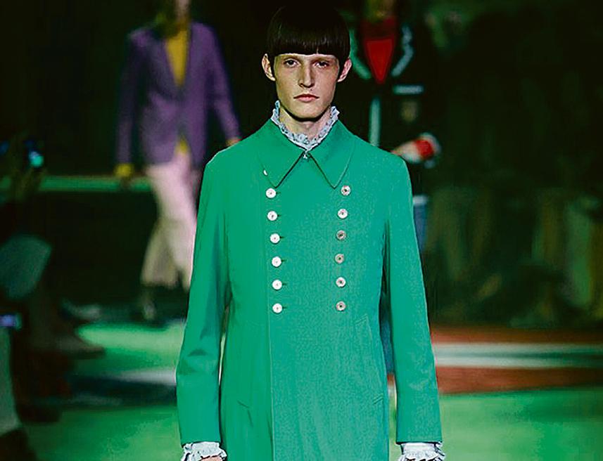 O curitibano Victor Kusma abriu o desfile da Gucci na Semana de Moda de Milão. | Divulgação