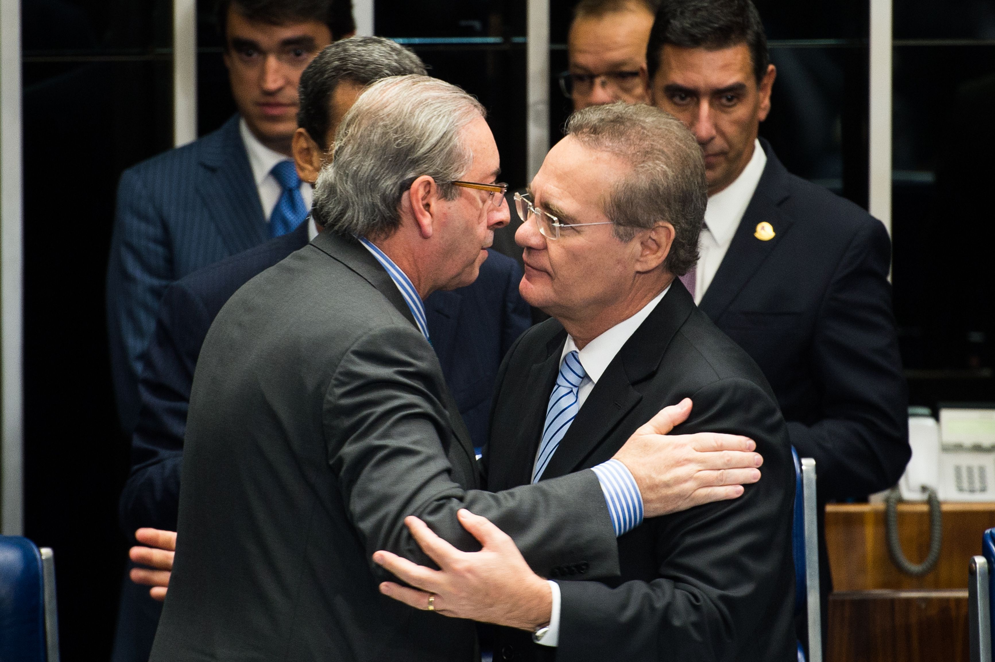 Cunha e Renan, dois dos quatro com pedidos de prisão: discurso semelhantes entre todos eles, com críticas a Janot. | Marcelo Camargo/ Agência Brasil/Fotos Públicas