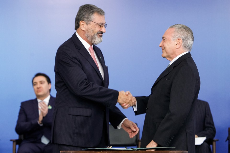Torquato Jardim e Temer: aliados do presidente já pedem a cabeça do novo ministro. | Beto Barata/PR