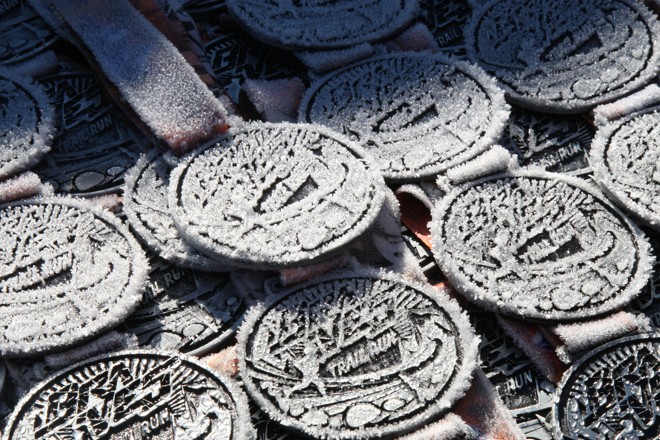 Medalhas congeladas. | Aniele Nascimento/Gazeta do Povo