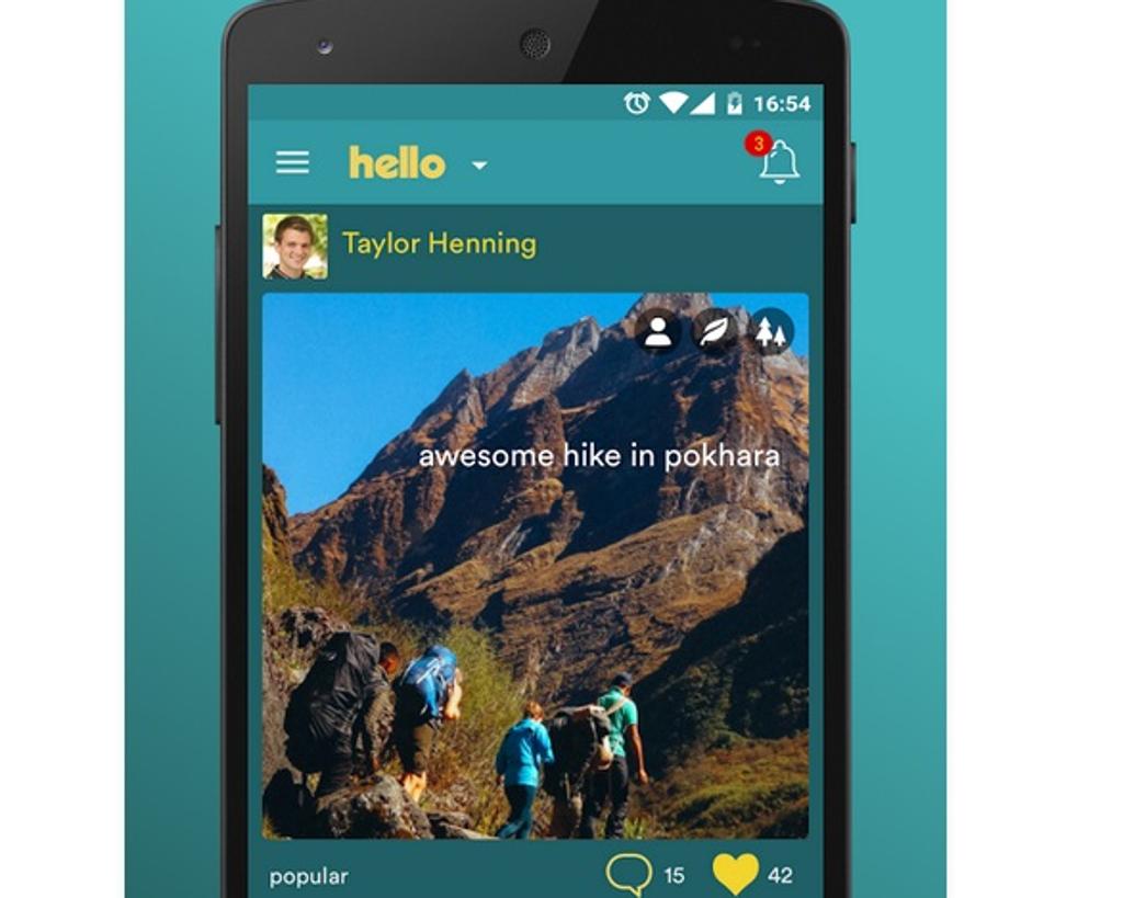 Hello direciona postagens às timelines dos usuários por meio de interesses comuns. | Reprodução/